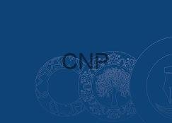 shom - Center News Network CNP logo on a dark blue background featuring decorative circular patterns.