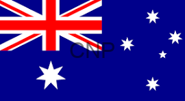 uus - Center News Network Australian flag with Union Jack in the canton and the white Southern Cross stars on a blue field; watermark 'CNP' across the middle.