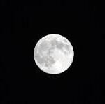 Moon in a dark night sky with the letters 'CNP' overlaid on the lunar disk, appearing as a watermark