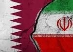 Close-up of the Iranian flag showing red serrated edge, white band with Kufic script, and the emblem in green/red hues.