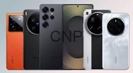 smaph - Center News Network Row of six smartphones shown from the back in different colors, with prominent multi‑lens camera modules.
