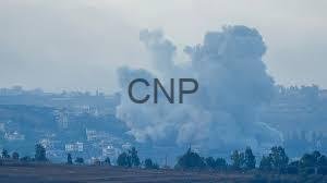 - Center News Network Cityscape with a large smoke plume rising above buildings; 'CNP' text centered on the image.